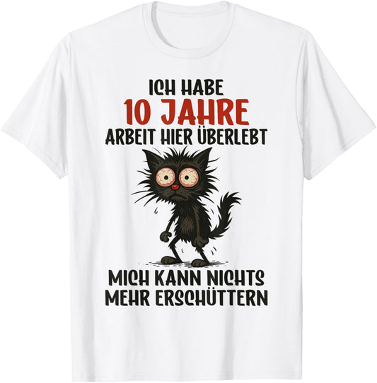 10 Year Company Anniversary Service Anniversary 10th Anniversary Work T-Shirt - T-Shirt | White