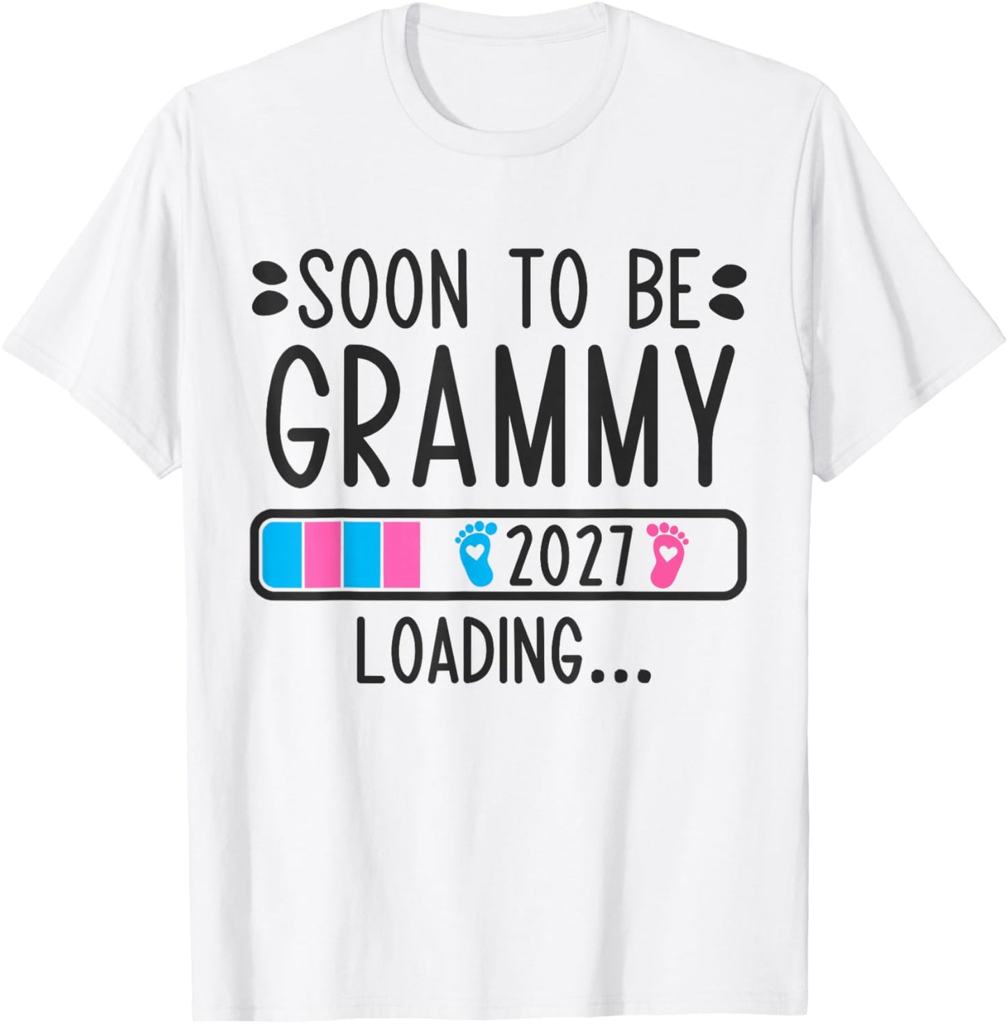 Soon to Be Grammy 2027 Loading Pregnancy Announcement 2027 T-Shirt - T-Shirt | White
