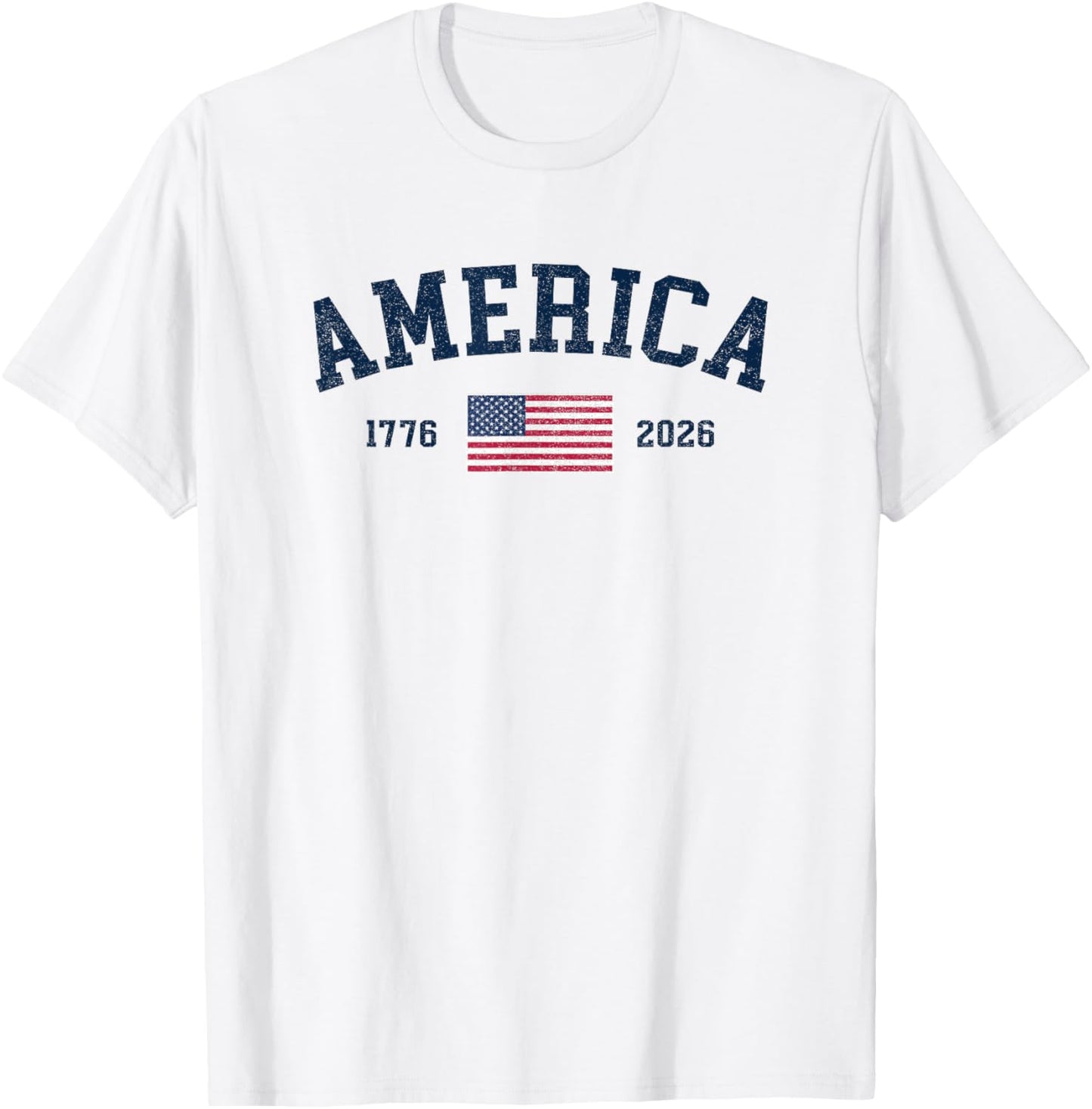 250 America Years Flag USA United States US 4th of July 2026 T-Shirt - T-Shirt | White