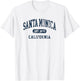 Vintage Santa Monica California Retro Preppy Throwback T-Shirt - T-Shirt | White
