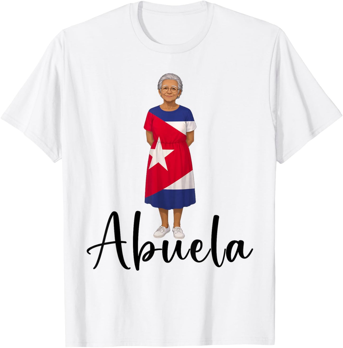 Cuban Abuela Grandmom Flag Grandmother Grandma Cuba T-Shirt - T-Shirt | White