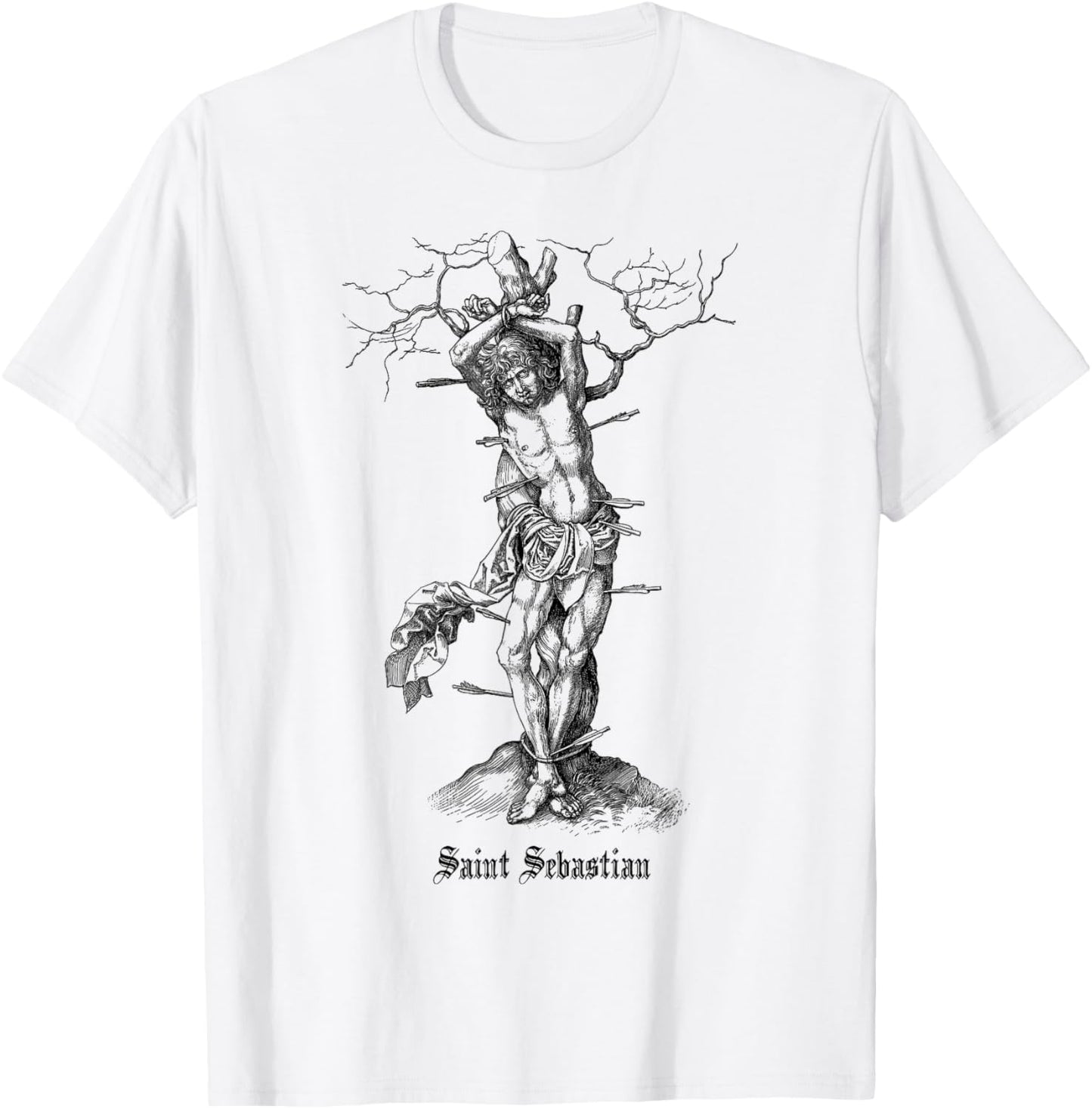 Martyrdom of Saint Sebastian. Christian. Martyr. T-Shirt - T-Shirt | White