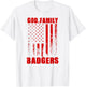 Arkadelphia Badgers God. Family. Vintage USA Flag T-Shirt - T-Shirt | White