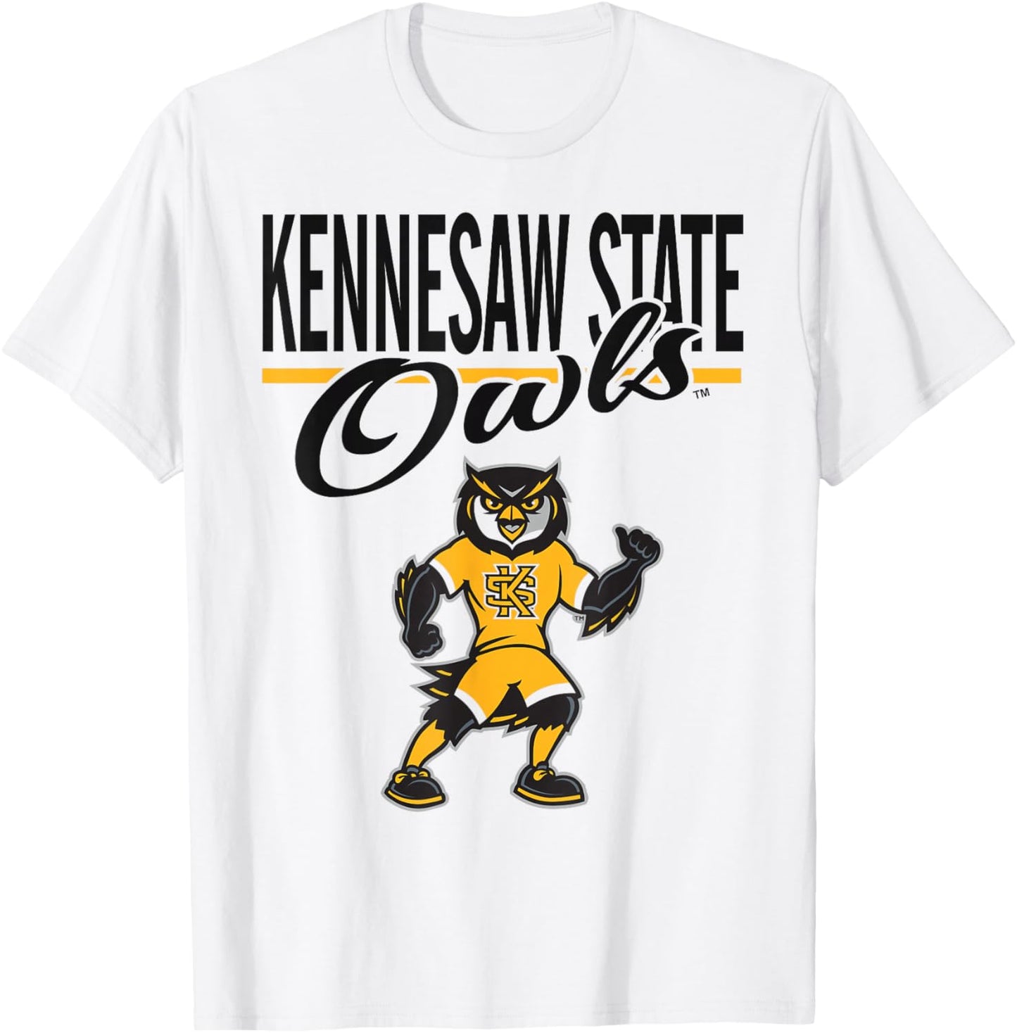 Kennesaw State Owls Mascot White Officially Licensed T-Shirt - T-Shirt | White