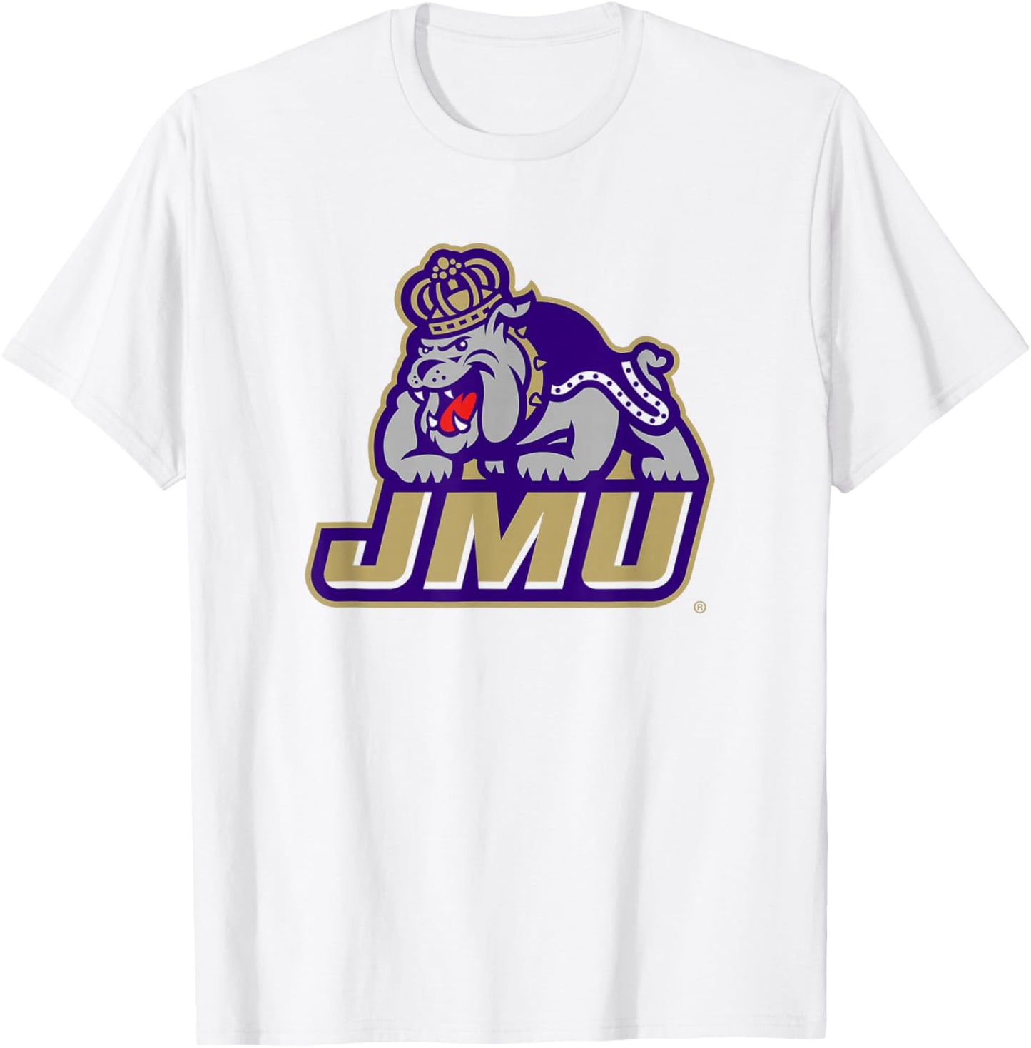 James Madison Dukes Mascot Icon White Officially Licensed T-Shirt - T-Shirt | White