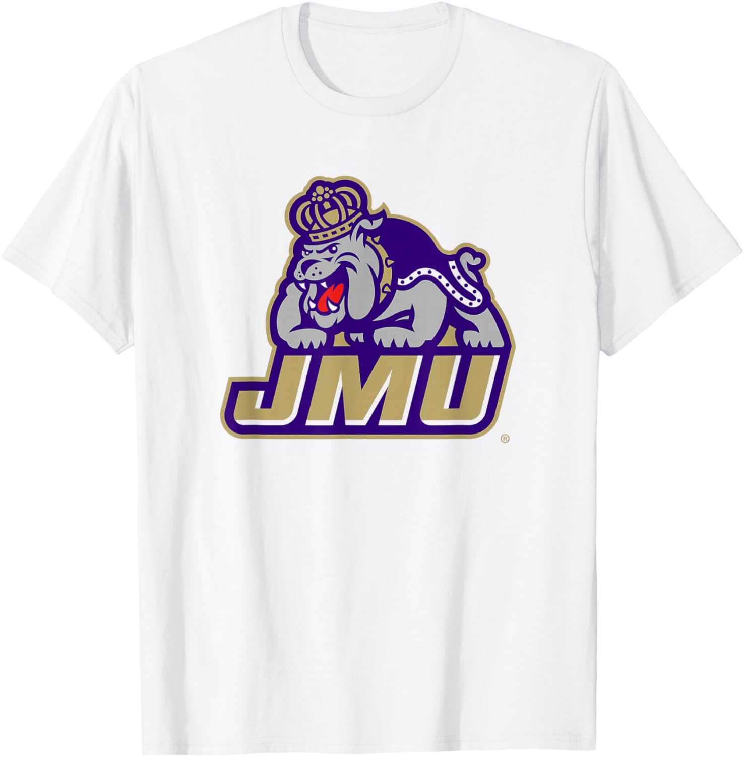 James Madison Dukes Mascot Icon White Officially Licensed T-Shirt - T-Shirt | White