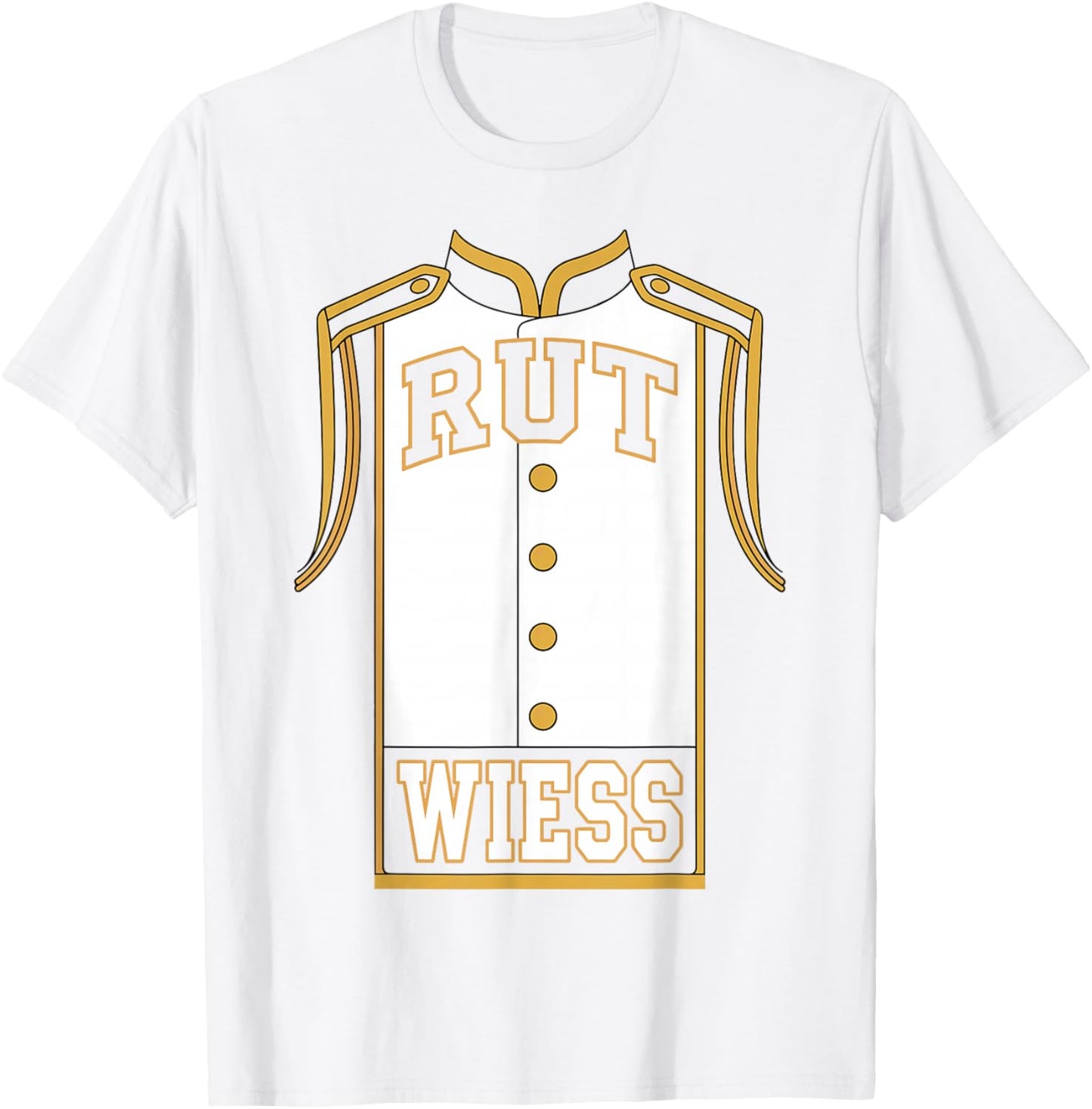 Rut Wess Cologne Carnival Costume Red White Uniform T-Shirt - T-Shirt | White