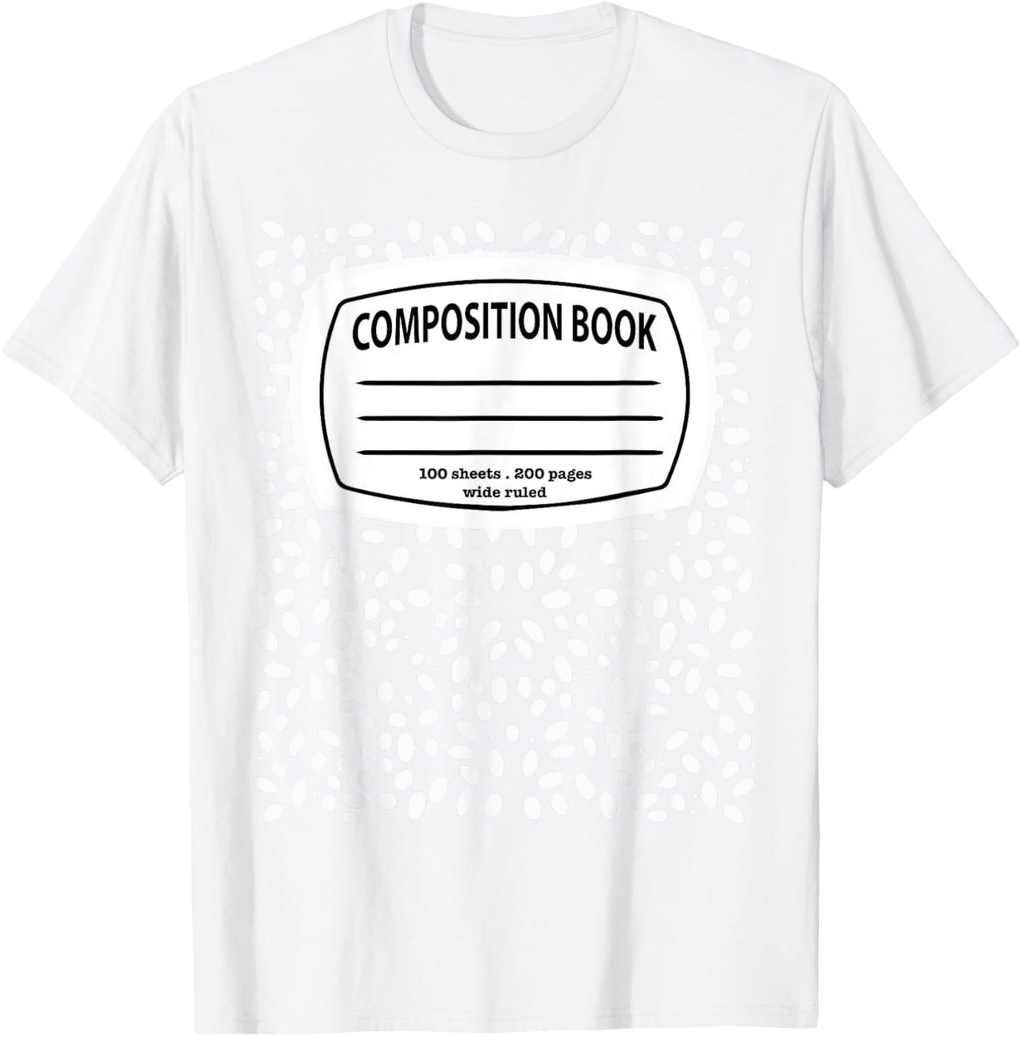 Composition Notebook Costume - Matching Group Halloween T-Shirt - T-Shirt | White