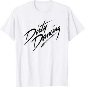 Dirty Dancing Movie Black Text Logo T-Shirt - T-Shirt | White
