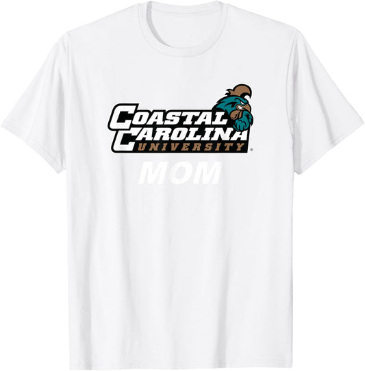 Coastal Carolina University CCU Mom T-Shirt - T-Shirt | White
