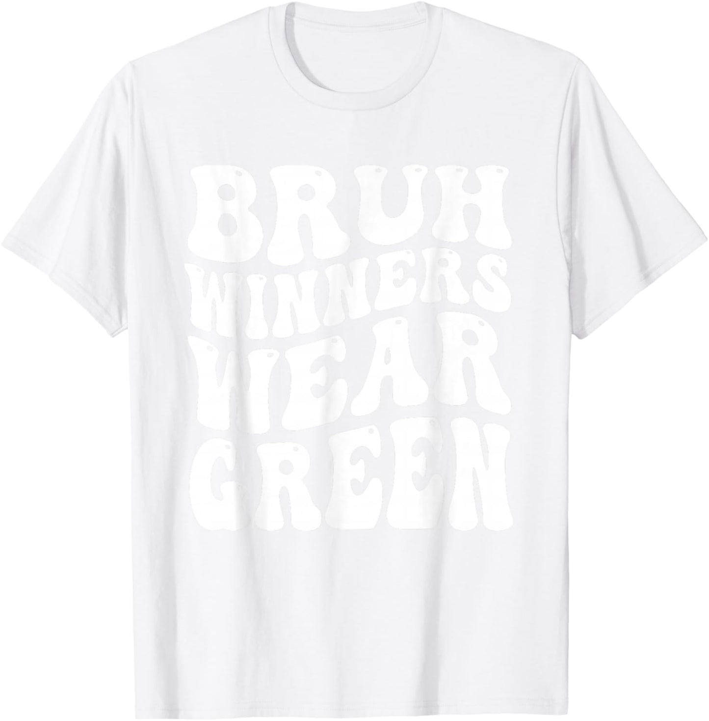 Winners Wear Green Spirit Week Team Game Sports Day Groovy T-Shirt - T-Shirt | White