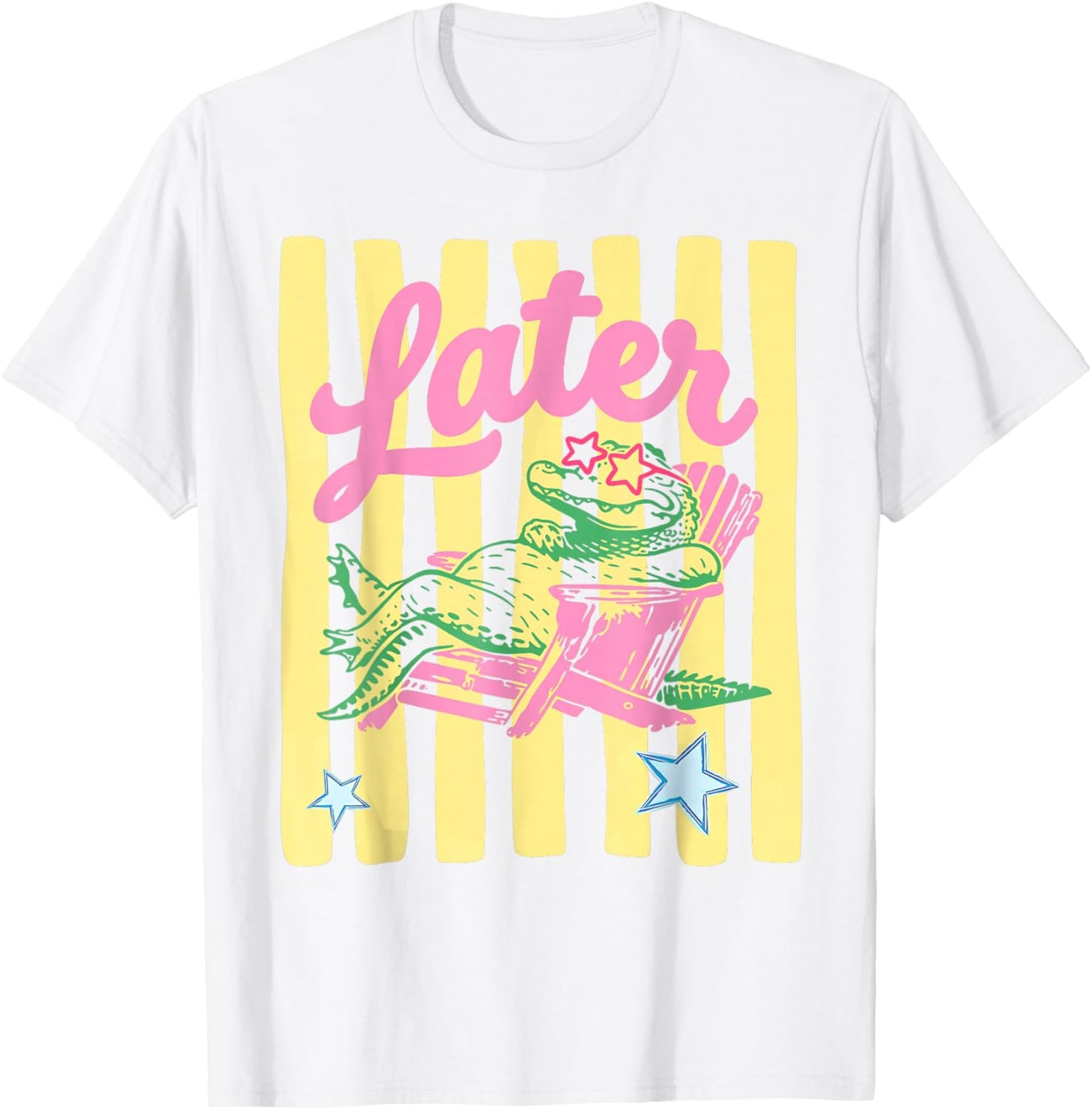 See You Later Teacher Summer Alligator Last Day of School T-Shirt - T-Shirt | White