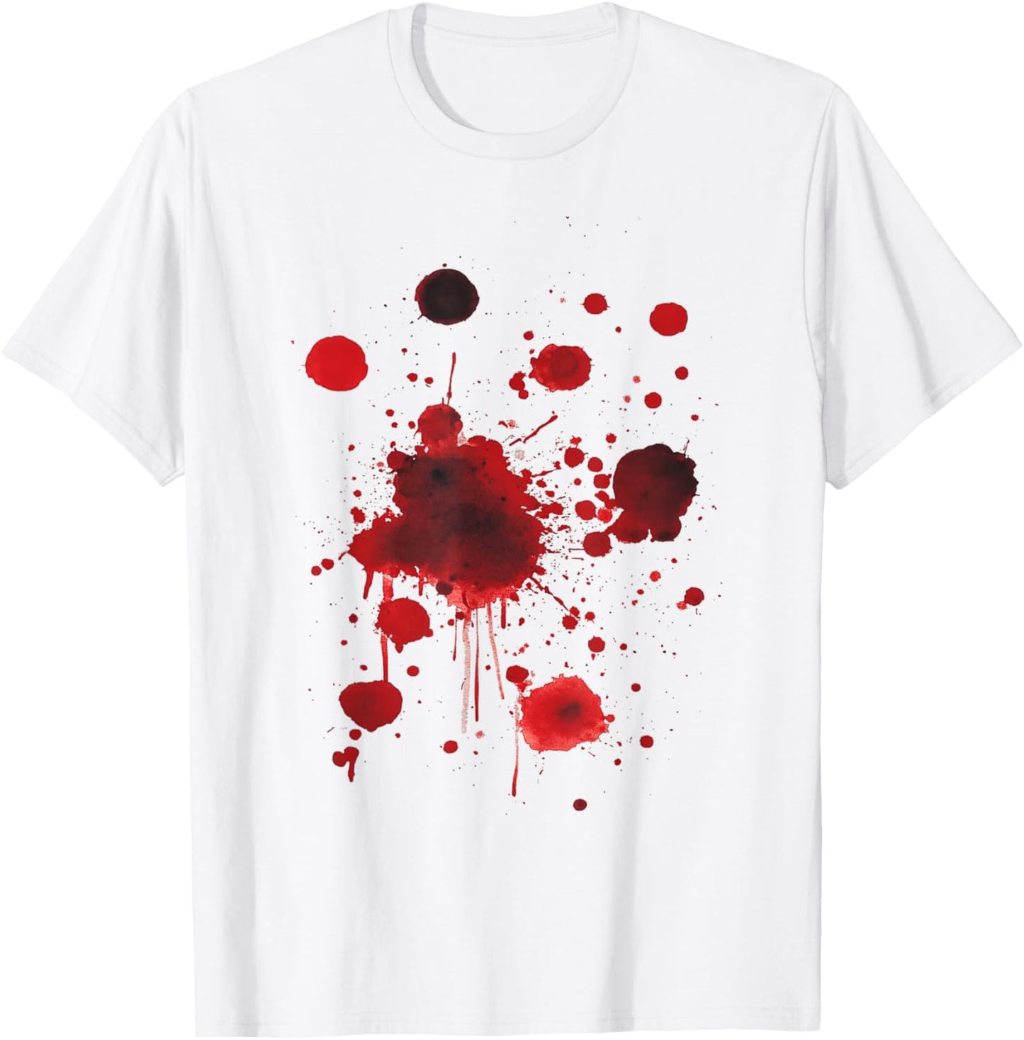 Halloween Bloody Stain Blood Splatter White T-Shirt - T-Shirt | White