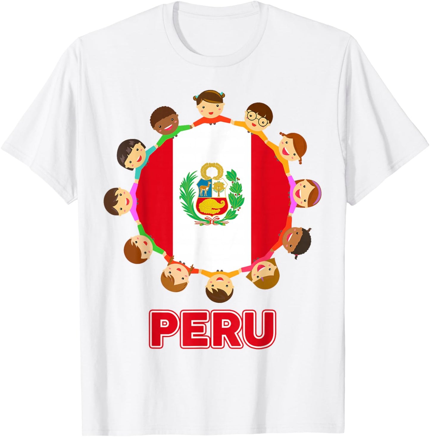 Kids Peru Flag Shirt Toddler Baby Peruvian Hispanic Heritage T-Shirt - T-Shirt | White