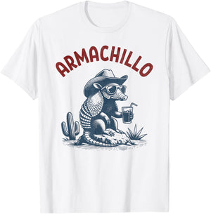 Armachillo - Funny Chilling Desert Armadillo T-Shirt - T-Shirt | White