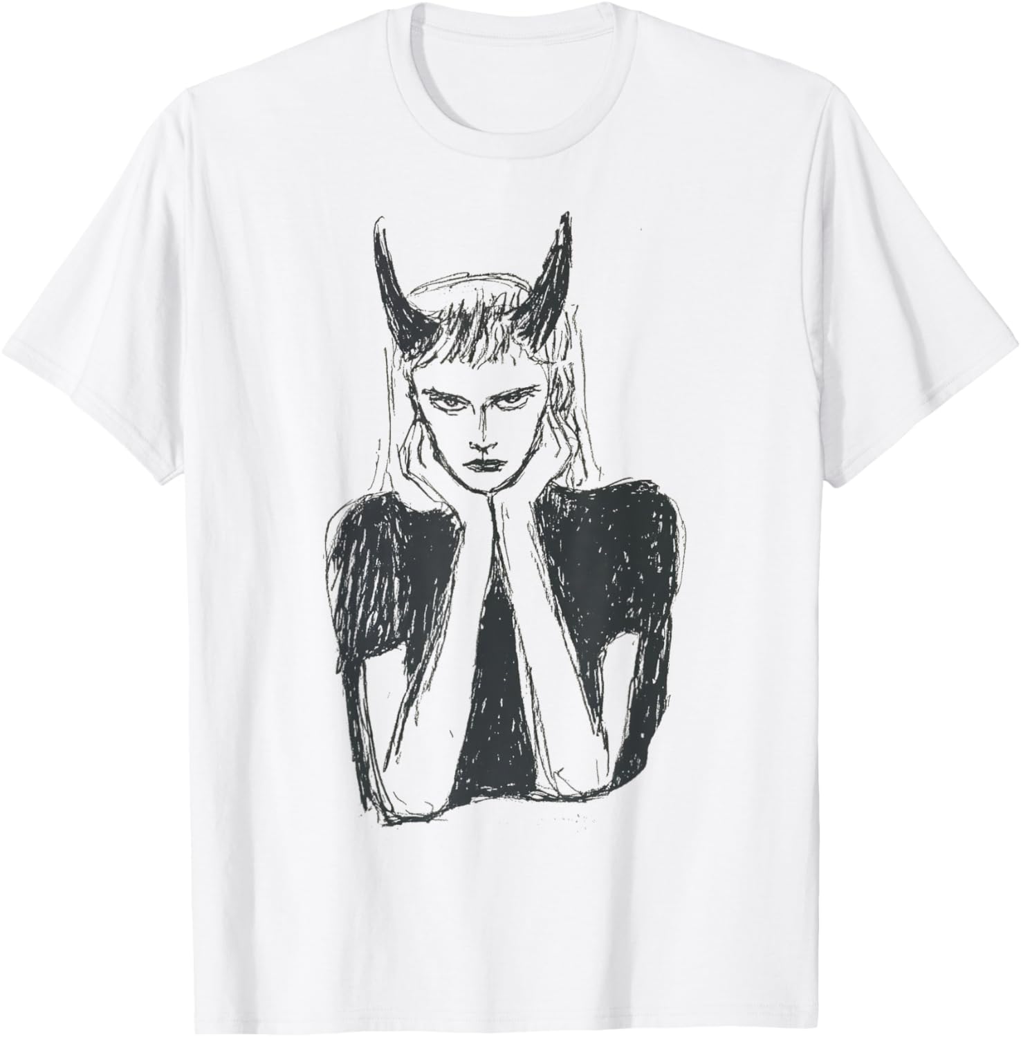 Girl Devil Women's Black T-Shirt - T-Shirt | White