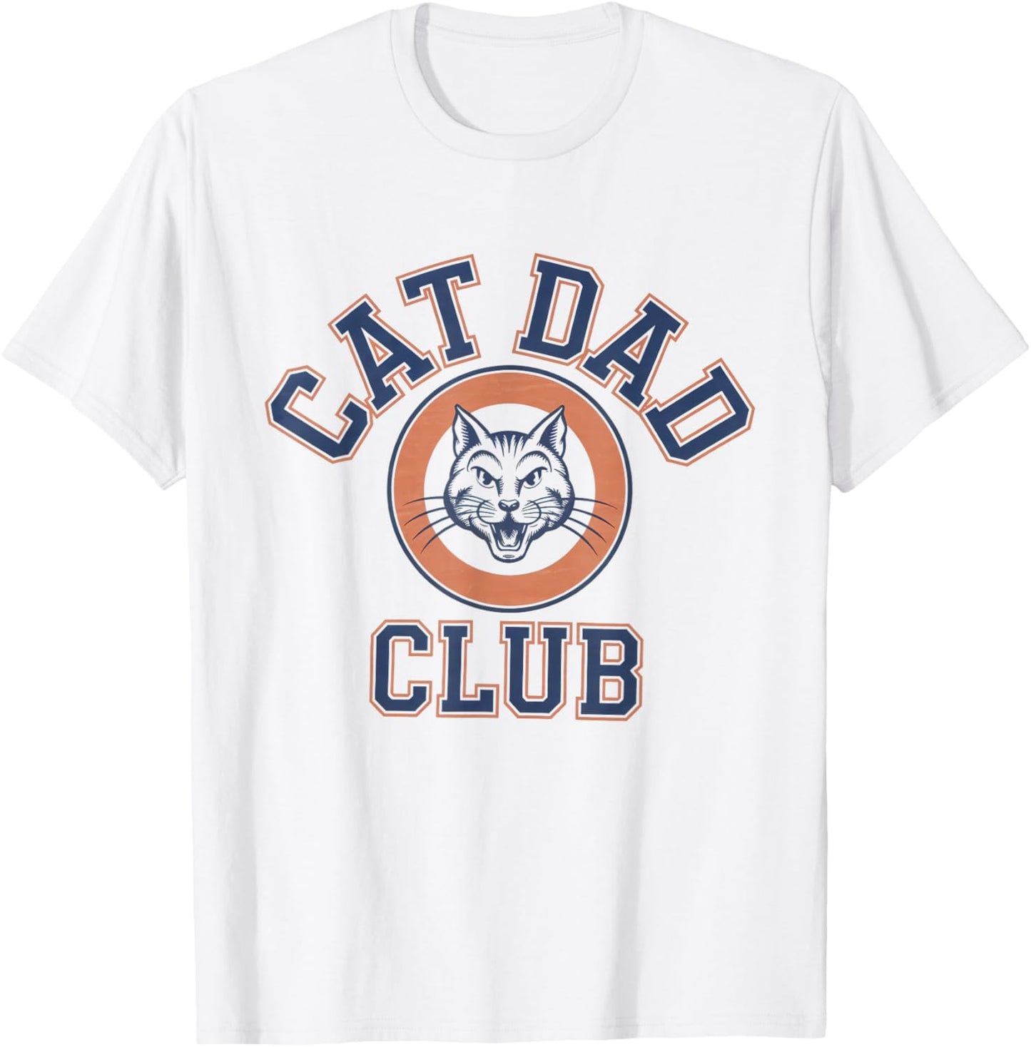 Cat Dad Club Cat Father Daddy Kitten Kitty Funny Cats T-Shirt - T-Shirt | White