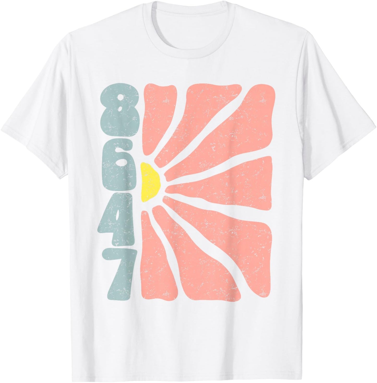 Subtle Boho Flowers Anti-Trump, Impeach Trump, Subtle 8647 T-Shirt - T-Shirt | White