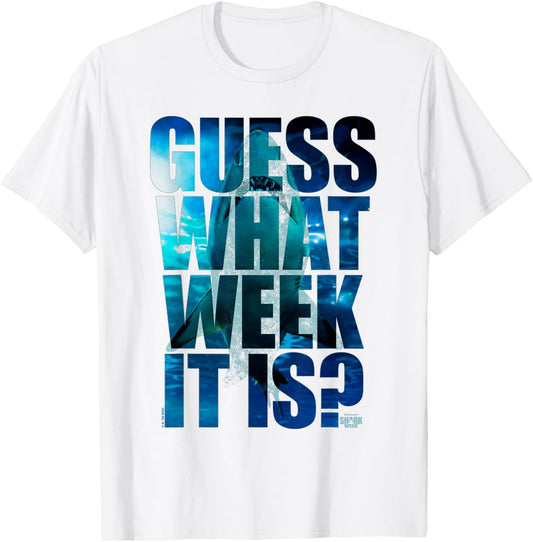Shark Week Officially Licensed Guess What Week It Is T-Shirt - T-Shirt | White