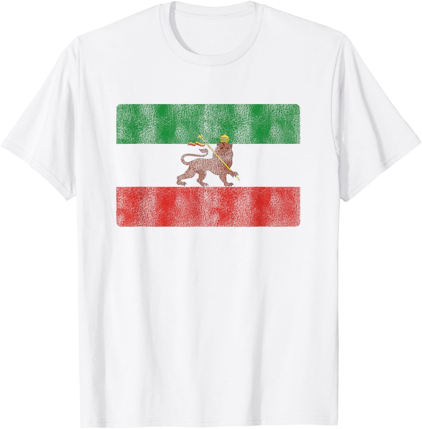 Rasta Rastafari Lion Ethiopia Flag Rastafarian T-Shirt - T-Shirt | White