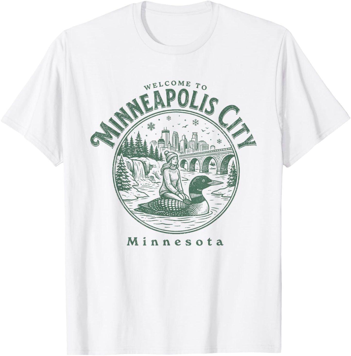 Willkommen in Minneapolis City Minnesota T-Shirt - T-Shirt | White