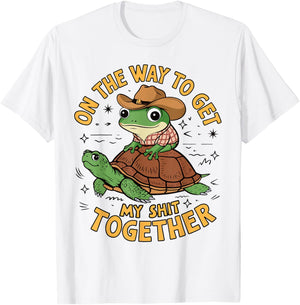 On The Way to Get My Shit Together T-Shirt - T-Shirt | White