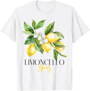Limoncello Spritz Summer Aperitif Italian Lemon Liqueur T-Shirt - T-Shirt | White