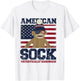 American Sock– Patriotic Sock Monkey Graphic T-Shirt - T-Shirt | White