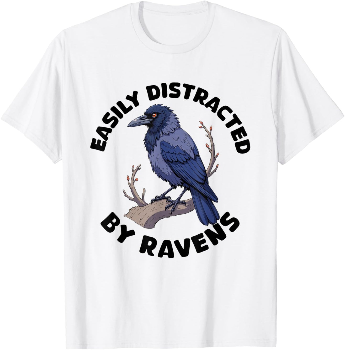 Ravens Crow Black Bird Corbie Silhouette Lover Men Women Boy T-Shirt - T-Shirt | White