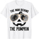 The Man Behind The Pumpkin New Baby Shower Dad Halloween T-Shirt - T-Shirt | White