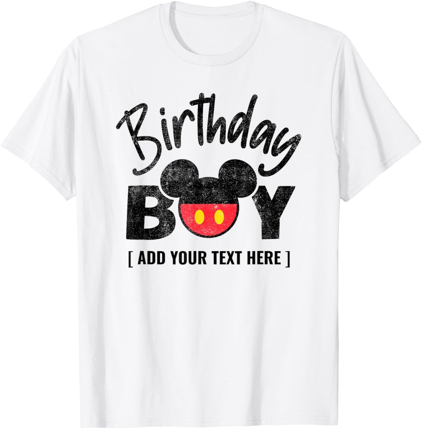 Disney Mickey And Friends Birthday Boy Customized Retro T-Shirt - T-Shirt | White