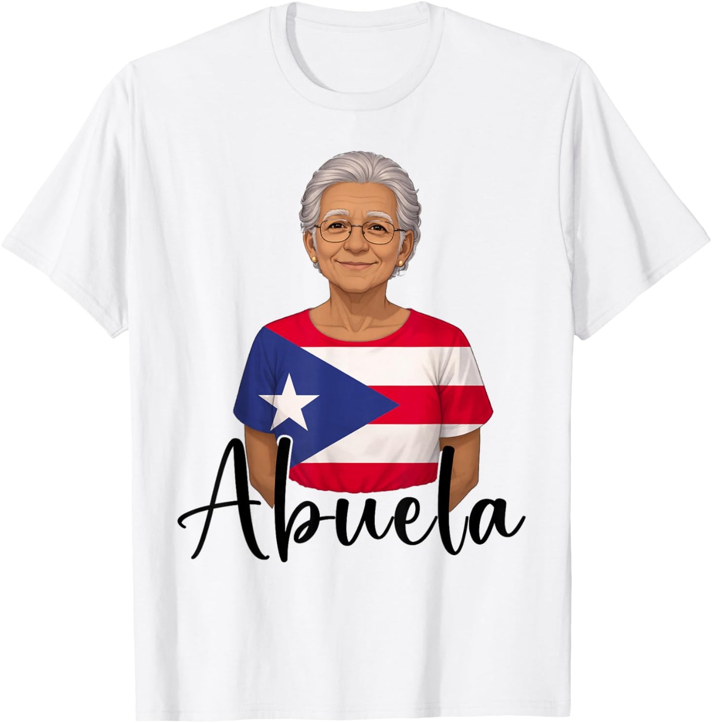 Grandmom Puerto Flag Grandmother Grandma Abuela Puerto Rico T-Shirt - T-Shirt | White