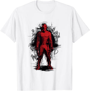Marvel Daredevil Born Again Devil of Hell's Kitchen Graffiti T-Shirt - T-Shirt | White