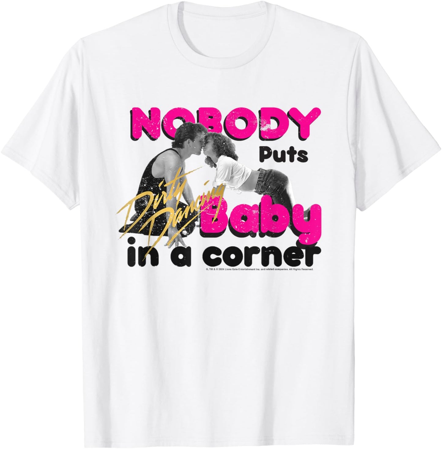 Dirty Dancing Nobody Puts Baby In A Corner Johnny & Baby T-Shirt - T-Shirt | White