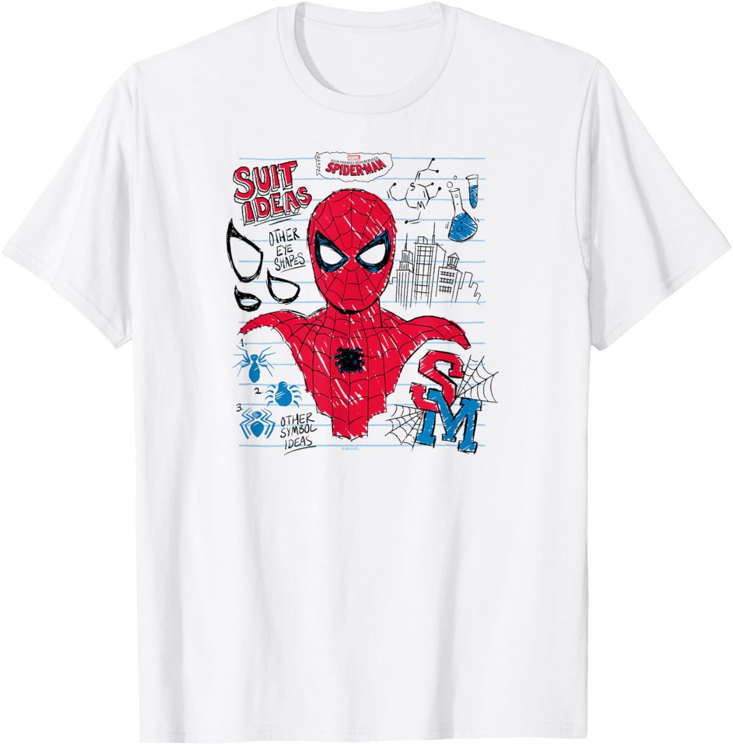 Your Friendly Neighborhood Spider-Man - Scribble Spidey T-Shirt - T-Shirt | White