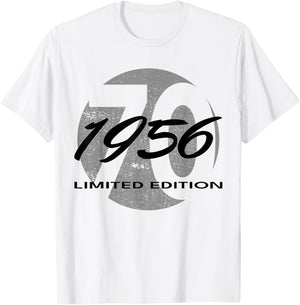 70th Birthday Man Woman 70 Years 1956 Funny Gift T-Shirt - T-Shirt | White