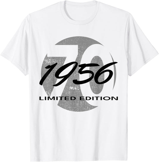 70th Birthday Man Woman 70 Years 1956 Funny Gift T-Shirt - T-Shirt | White