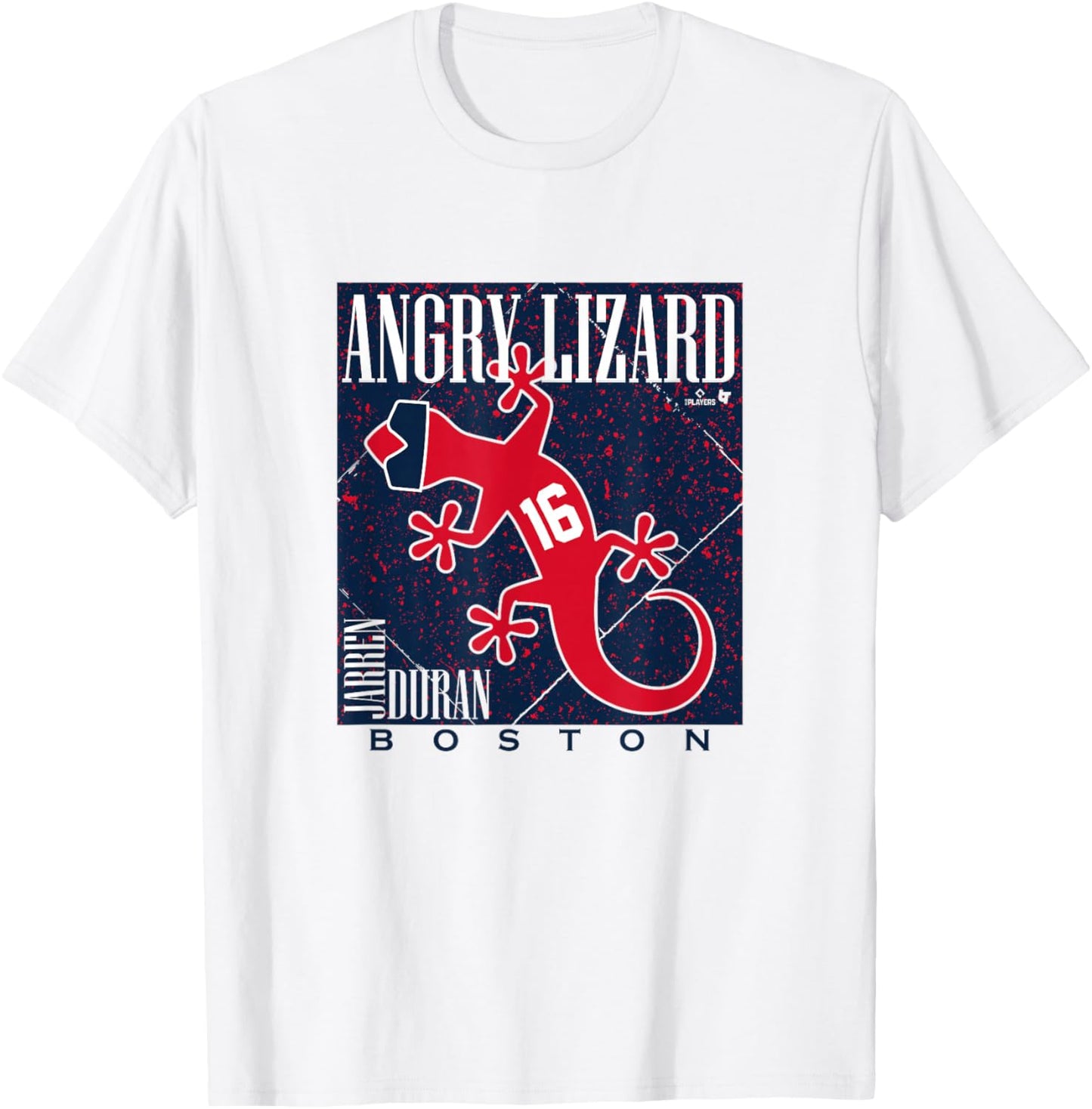 Jarren Duran - Angry Lizard - Boston Baseball T-Shirt - T-Shirt | White