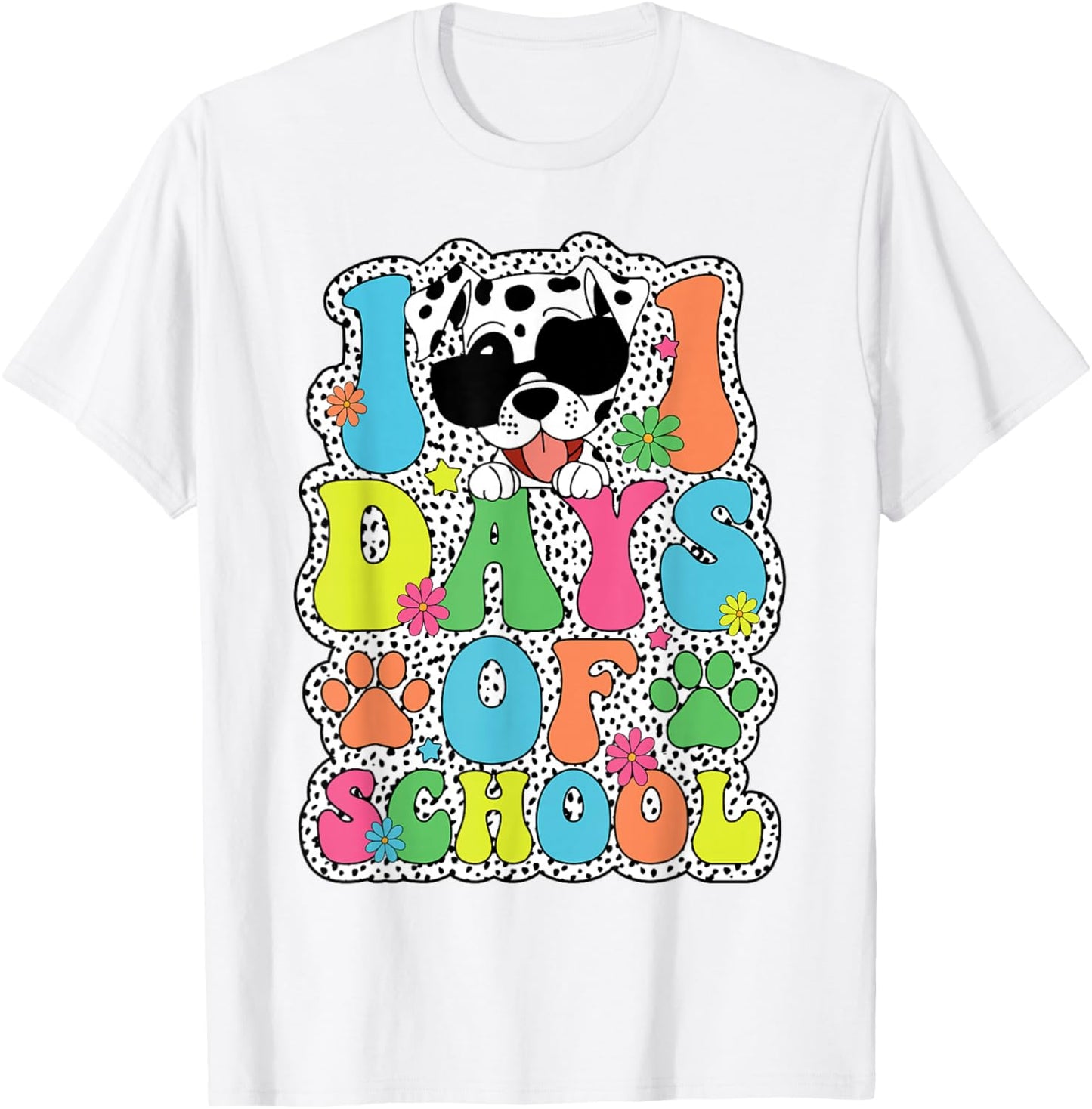 100 Days Of School Dalmatian Dog Boy Kid 100th Day Of School T-Shirt - T-Shirt | White