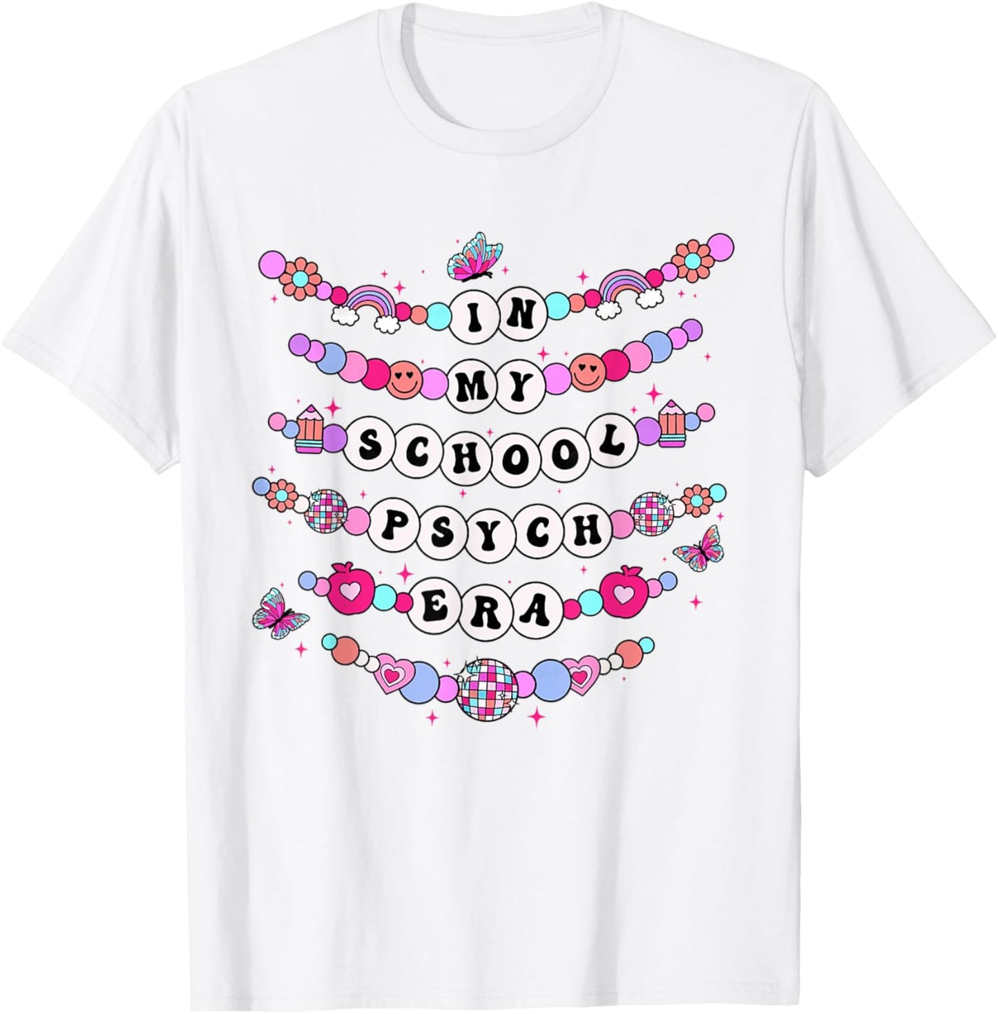 Women In My School Psych Era Retro School Psychologist T-Shirt - T-Shirt | White