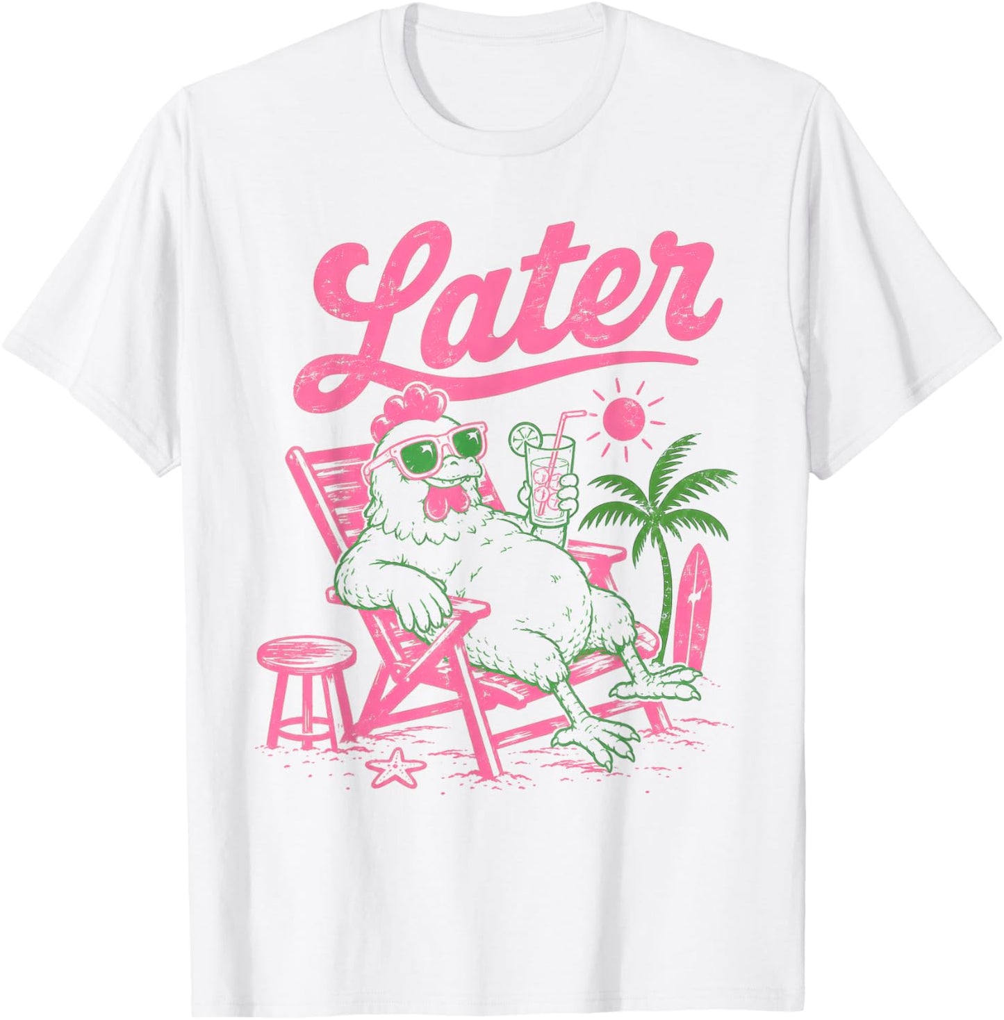 Chicken School's Out for Summer Teacher Student Men Women T-Shirt - T-Shirt | White