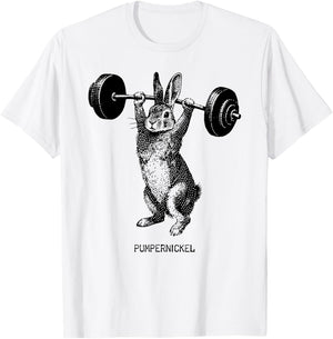 Osterhase Gewichtheben Pumpernickel Hase Gym Fitness T-Shirt - T-Shirt | White
