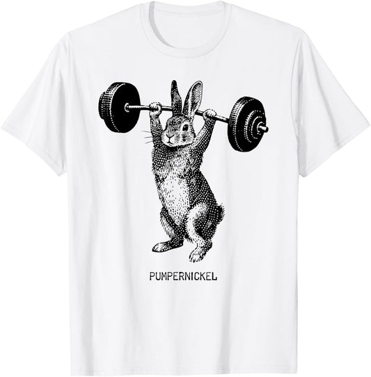 Osterhase Gewichtheben Pumpernickel Hase Gym Fitness T-Shirt - T-Shirt | White
