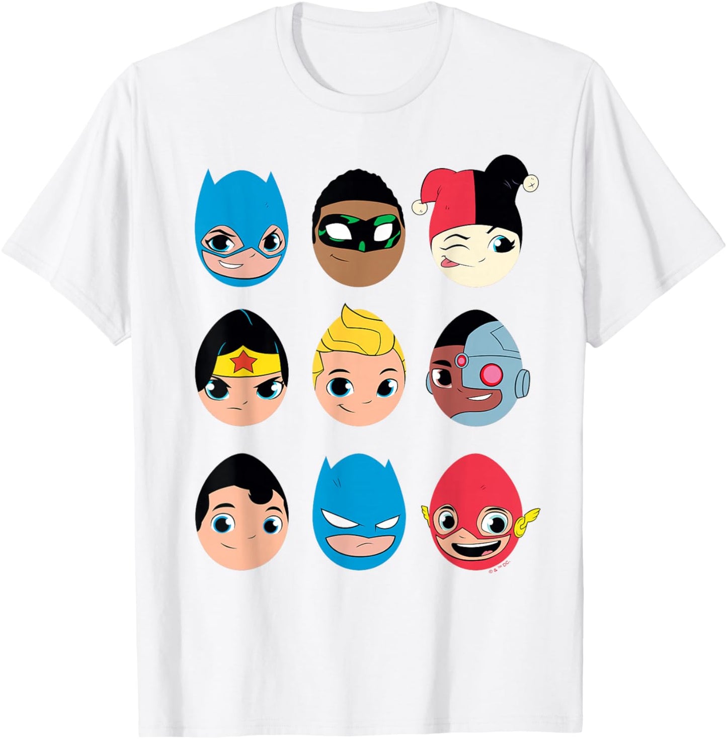 DC Super Friends Easter Egg Heads T-Shirt - T-Shirt | White
