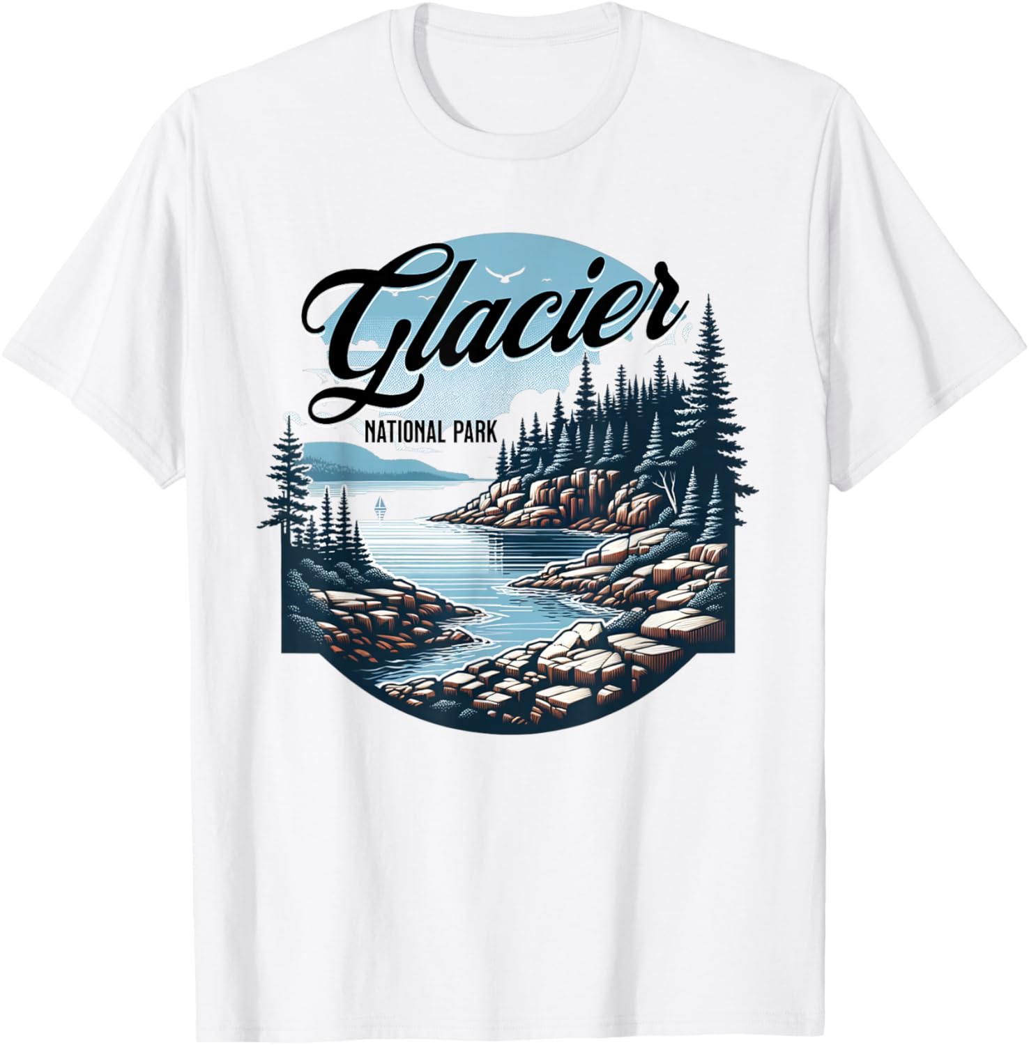 Glacier National Park T-Shirt - T-Shirt | White