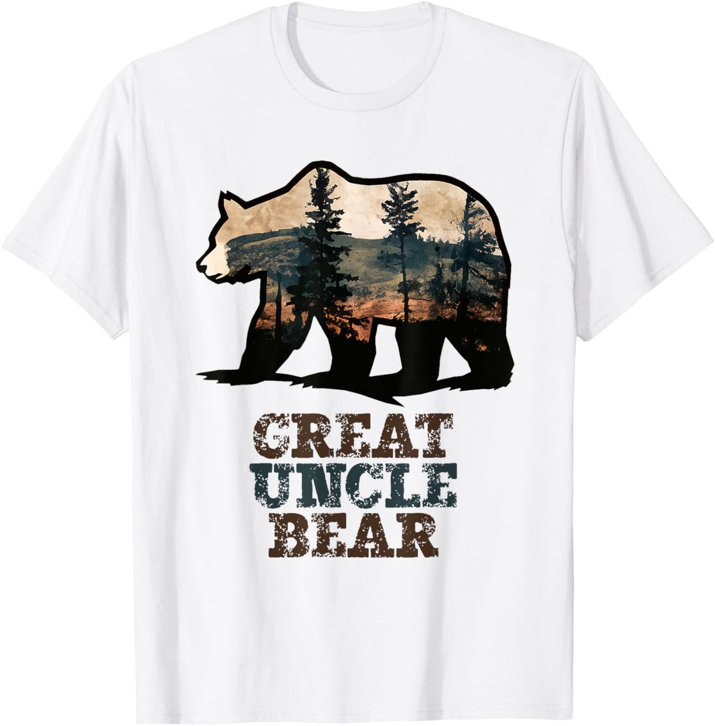 Great Uncle Bear Vintage Retro Funny T-Shirt - T-Shirt | White