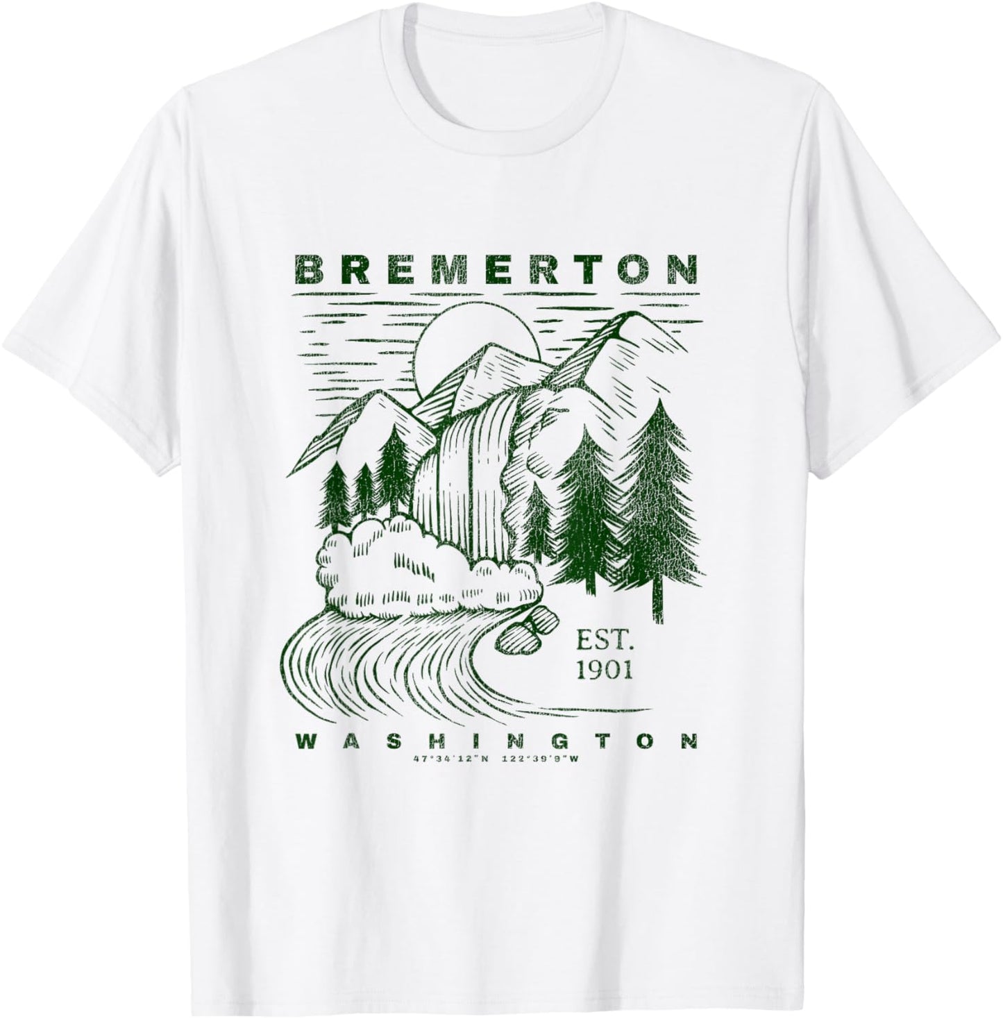 Bremerton Washington Neat Travel Souvenir Rustic Bremerton T-Shirt - T-Shirt | White