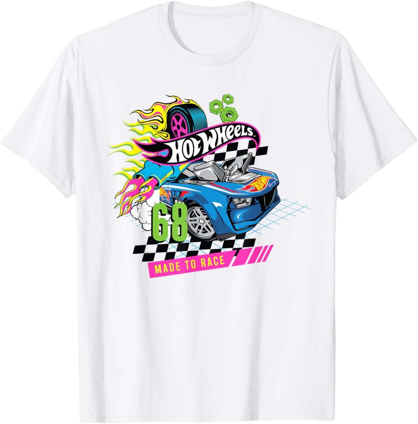 Hot Wheels Hyper Garage Made to Race T-Shirt - T-Shirt | White