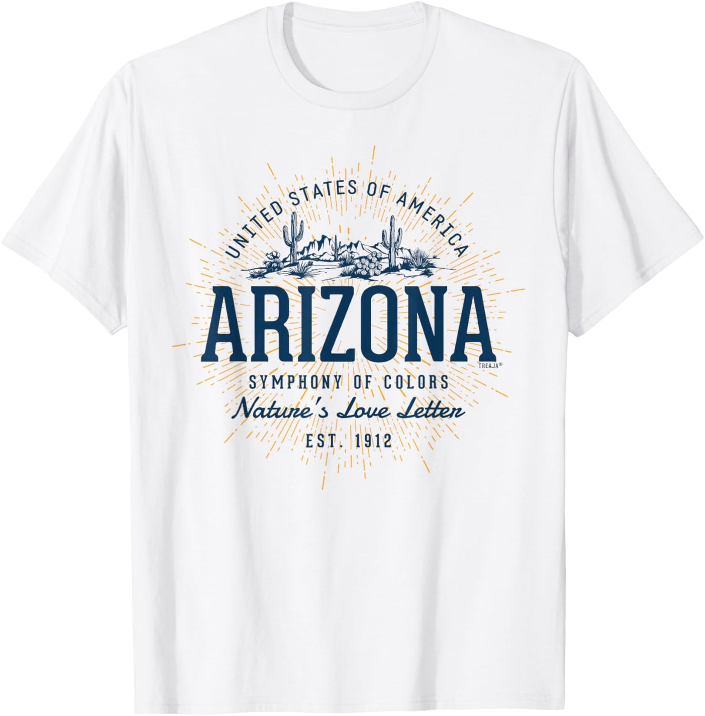 Vintage Styled State of Arizona Retro T-Shirt - T-Shirt | White