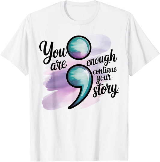 Choose to Keep Writing Your Story Inspirational Quote T-Shirt - T-Shirt | White